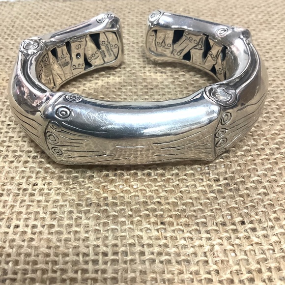 John Hardy Bamboo Silver Cuff Bracelet - Picture 3 of 4